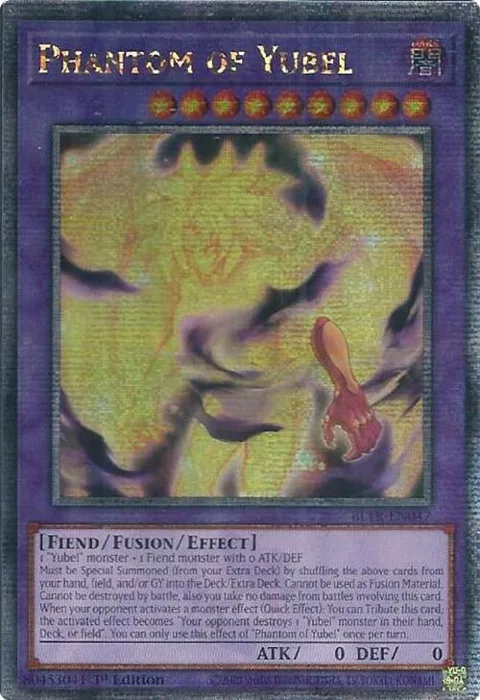 Phantom of Yubel Quarter Century Secret Rare BLTR-EN047 Yu-Gi-Oh card from Battles of Legend: Terminal Revenge