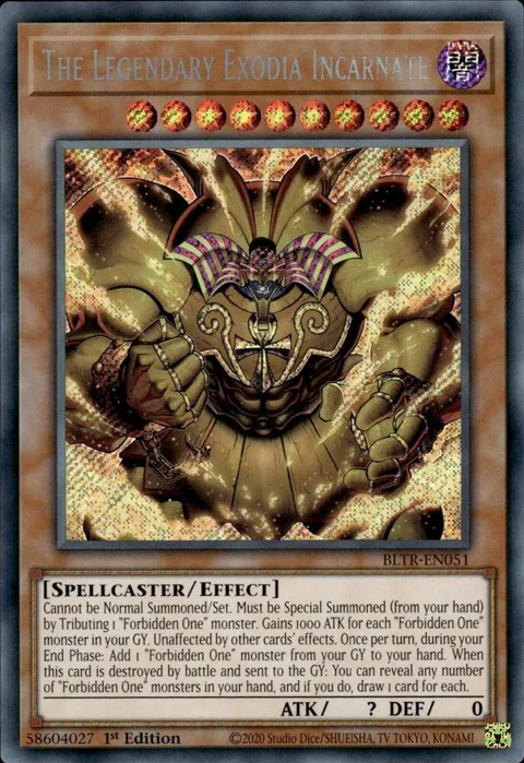 The Legendary Exodia Incarnate BLTR-EN051 Yu-Gi-Oh card from Battles of Legend: Terminal Revenge