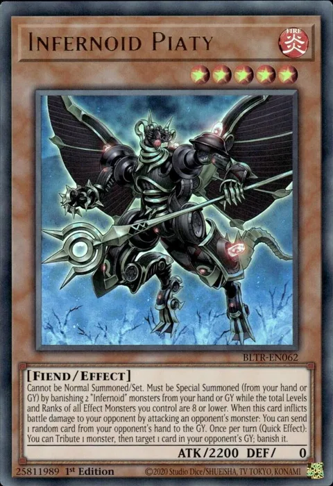 Infernoid Piaty BLTR-EN062 Yu-Gi-Oh card from Battles of Legend: Terminal Revenge