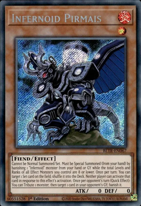 Infernoid Pirmais BLTR-EN067 Yu-Gi-Oh card from Battles of Legend: Terminal Revenge