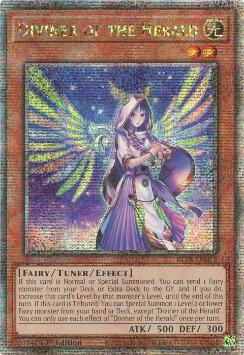 Diviner of the Herald Quarter Century Secret Rare BLTR-EN072 Yu-Gi-Oh card from Battles of Legend: Terminal Revenge