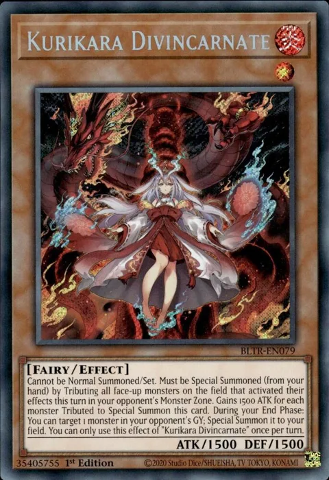 Kurikara Divincarnate BLTR-EN079 Yu-Gi-Oh card from Battles of Legend: Terminal Revenge