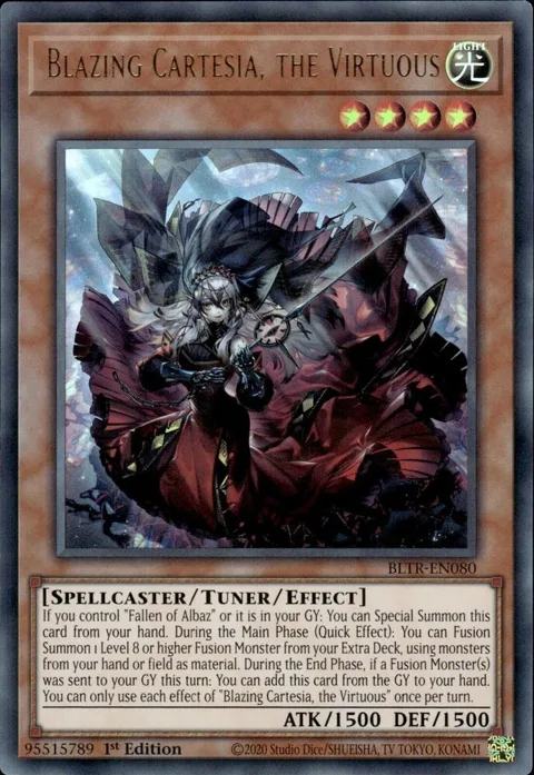 Blazing Cartesia, the Virtuous BLTR-EN080 Yu-Gi-Oh card from Battles of Legend: Terminal Revenge