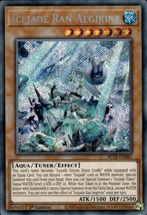 Icejade Ran Aegirine BLTR-EN081 Yu-Gi-Oh card from Battles of Legend: Terminal Revenge