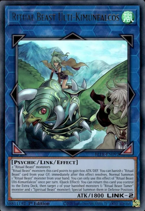 Ritual Beast Ulti-Kimunfalcos BLTR-EN092 Yu-Gi-Oh card from Battles of Legend: Terminal Revenge