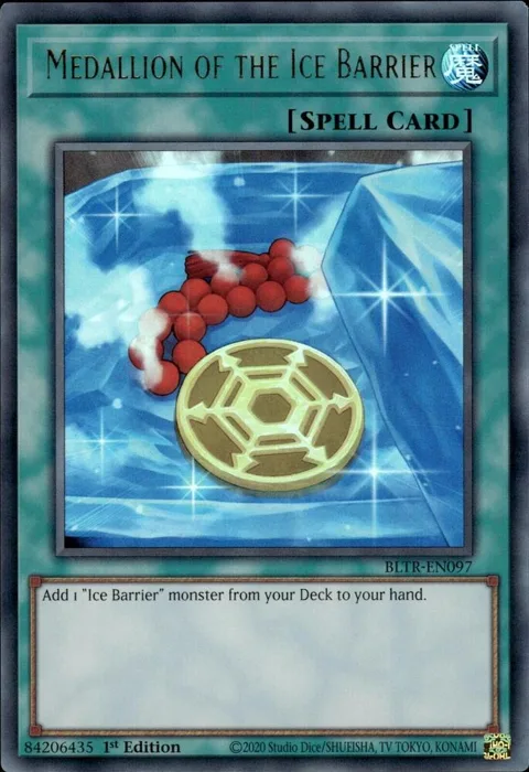 Medallion of the Ice Barrier BLTR-EN097 Yu-Gi-Oh card from Battles of Legend: Terminal Revenge