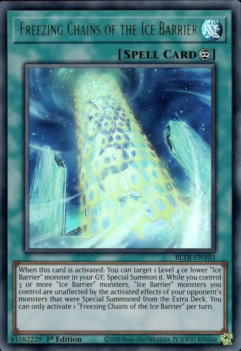 Freezing Chains of the Ice Barrier BLTR-EN103 Yu-Gi-Oh card from Battles of Legend: Terminal Revenge
