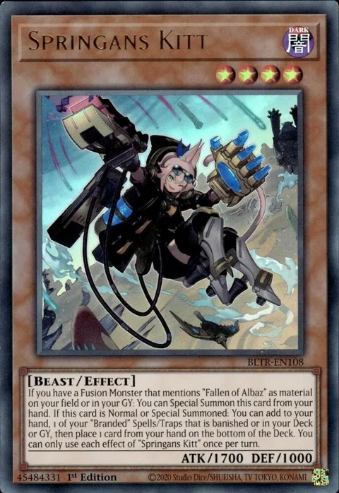 Springans Kitt BLTR-EN108 Yu-Gi-Oh card from Battles of Legend: Terminal Revenge