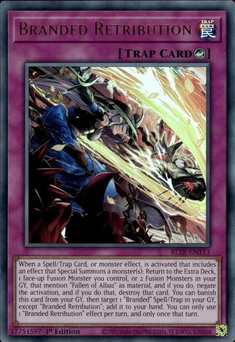 Branded Retribution BLTR-EN113 Yu-Gi-Oh card from Battles of Legend: Terminal Revenge