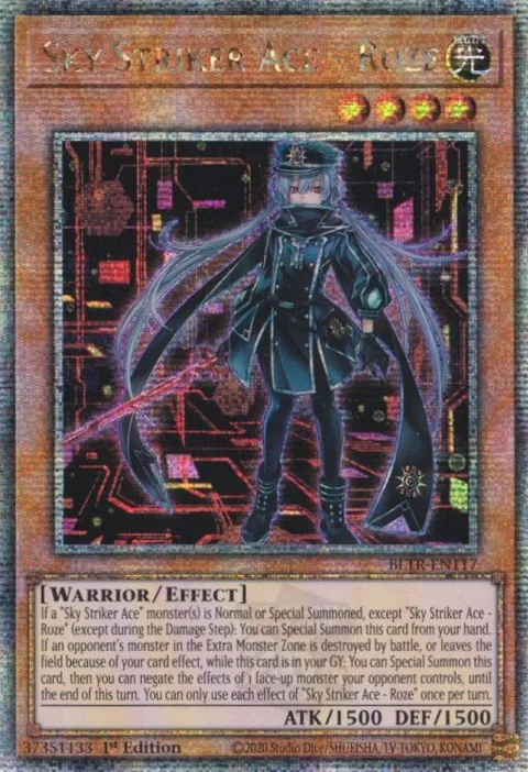Sky Striker Ace - Roze Alt Art Quarter Century Secret Rare BLTR-EN117 Yu-Gi-Oh card from Battles of Legend: Terminal Revenge