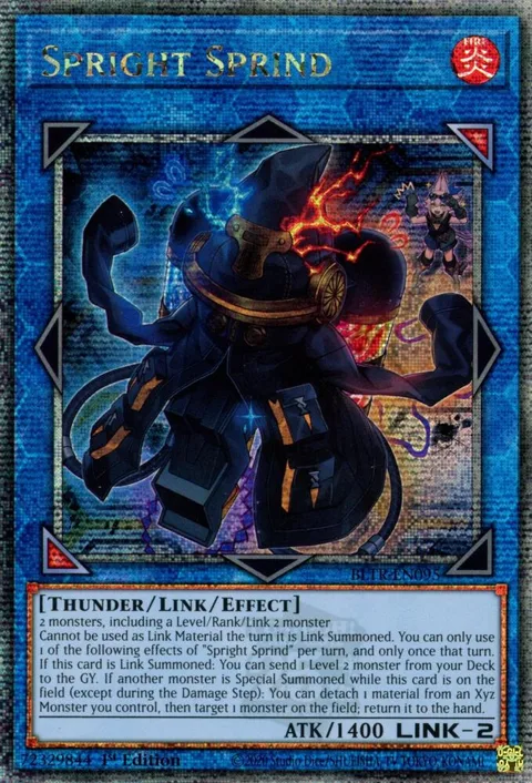 Spright Sprind Quarter Century Secret Rare BLTR-EN095 Yu-Gi-Oh card from Battles of Legend: Terminal Revenge