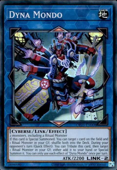 Dyna Mondo OP25-EN008 Yu-Gi-Oh card from OTS Tournament Pack 25