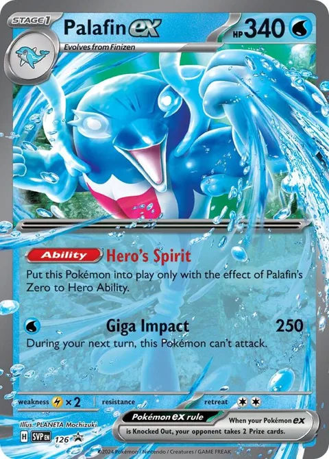 Palafin ex #126 Holofoil Pokémon card from Scarlet & Violet Promo Cards