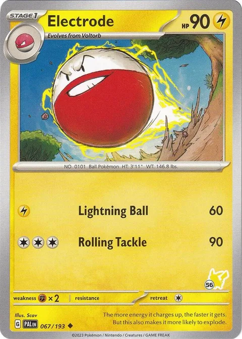 Electrode - Pikachu 56 #067/193 Pokémon card from Battle Academy 2024