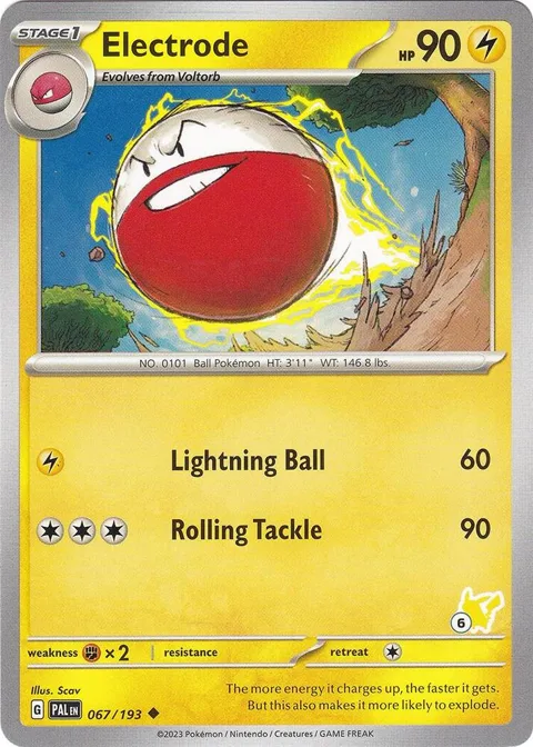 Electrode - Pikachu 6 #067/193 Pokémon card from Battle Academy 2024