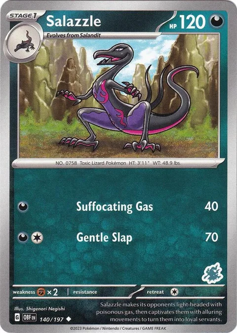 Salazzle - Darkrai Deck #140/197 Pokémon card from Battle Academy 2024