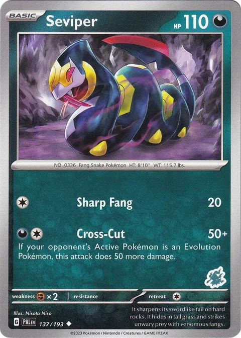 Seviper - Darkrai Deck #137/193 Pokémon card from Battle Academy 2024