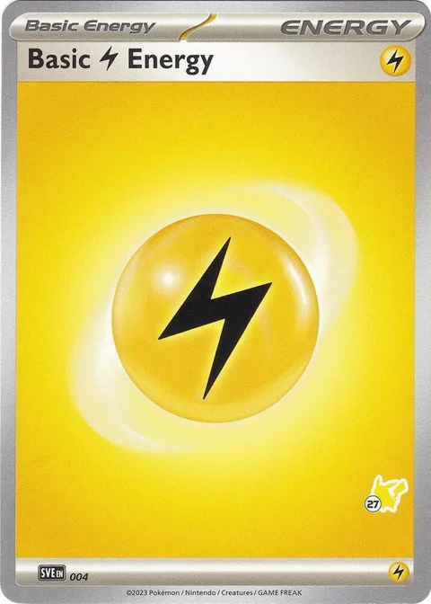 Basic Lightning Energy - Pikachu 27 #004 Pokémon card from Battle Academy 2024