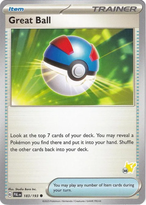 Great Ball - Pikachu 38 #183/193 Pokémon card from Battle Academy 2024