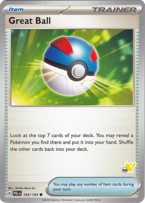 Great Ball - Pikachu 49 #183/193 Pokémon card from Battle Academy 2024