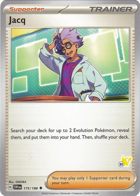 Jacq - Pikachu 51 #175/198 Pokémon card from Battle Academy 2024