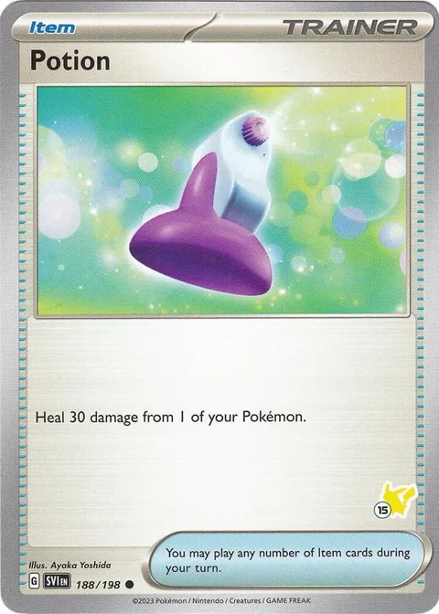 Potion - Pikachu 15 #188/192 Pokémon card from Battle Academy 2024