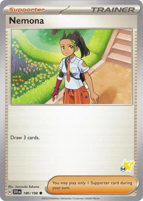 Nemona - Pikachu 54 #180/198 Pokémon card from Battle Academy 2024