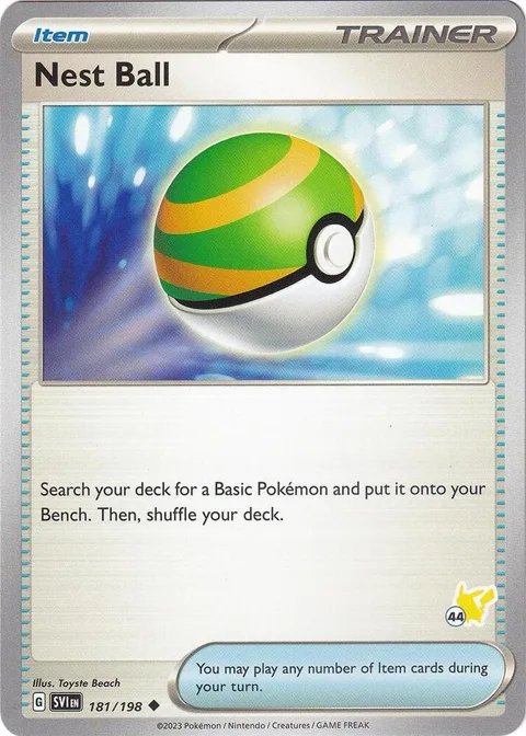 Nest Ball - Pikachu 44 #181/198 Pokémon card from Battle Academy 2024
