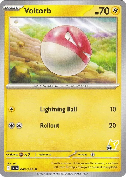 Voltorb - Pikachu 30 #066/193 Pokémon card from Battle Academy 2024