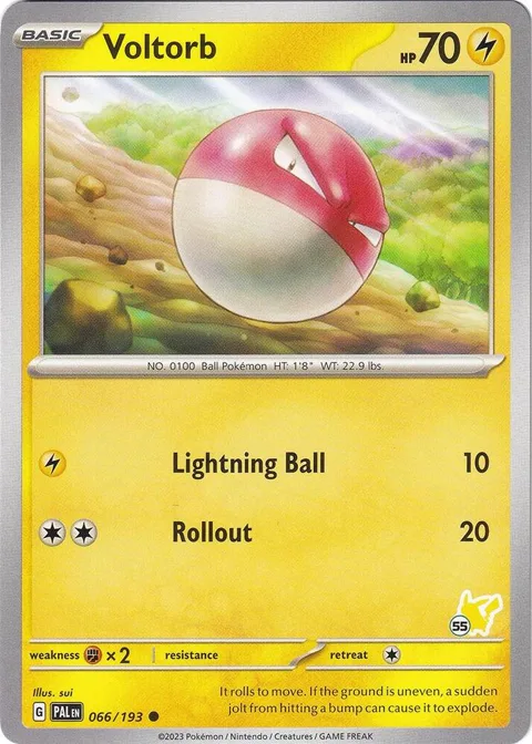 Voltorb - Pikachu 55 #066/193 Pokémon card from Battle Academy 2024