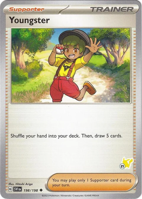 Youngster - Pikachu 21 #198/198 Pokémon card from Battle Academy 2024