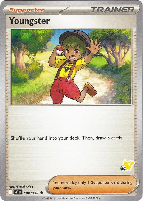 Youngster - Pikachu 50 #198/198 Pokémon card from Battle Academy 2024