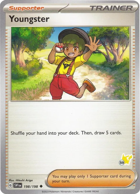 Youngster - Pikachu 59 #198/198 Pokémon card from Battle Academy 2024