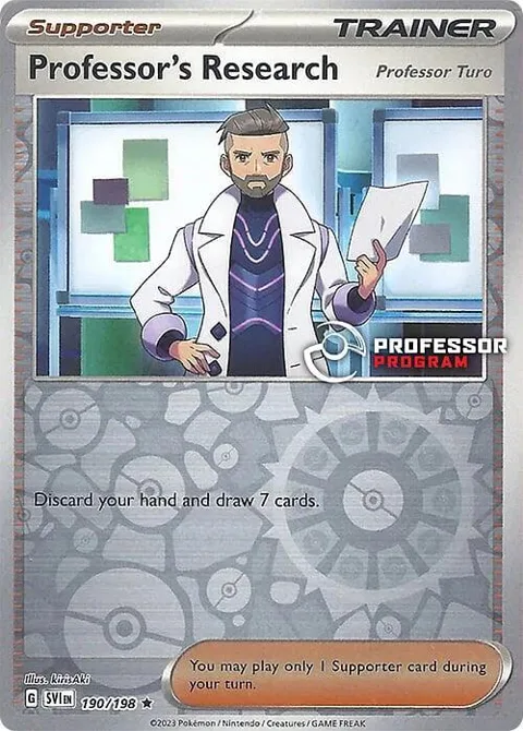 Professor's Research [Professor Turo] #190/198 Reverse Holofoil Pokémon card from Professor Program Promos