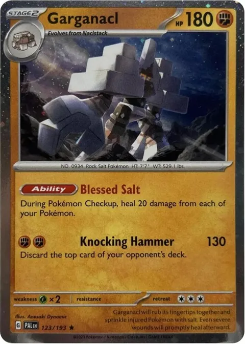 Garganacl Cosmos Holo #123/193 Holofoil Pokémon card from Blister Exclusives