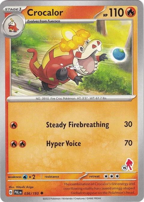 Crocalor - Armarouge 15 #036/193 Pokémon card from Battle Academy 2024