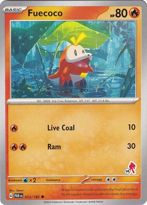 Fuecoco - Armarouge 14 #023/182 Pokémon card from Battle Academy 2024