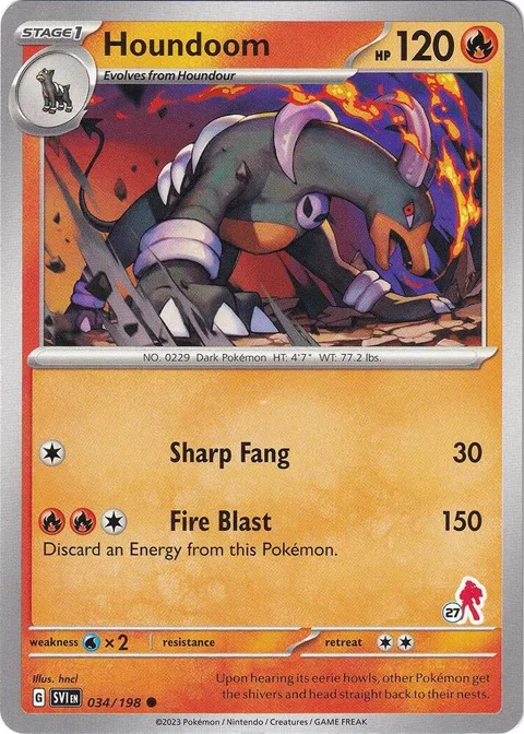 Houndoom - Armarouge 27 #034/198 Pokémon card from Battle Academy 2024