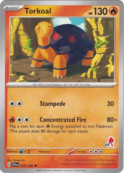 Torkoal - Armarouge 53 #035/198 Pokémon card from Battle Academy 2024