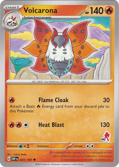 Volcarona - Armarouge 46 #041/197 Pokémon card from Battle Academy 2024
