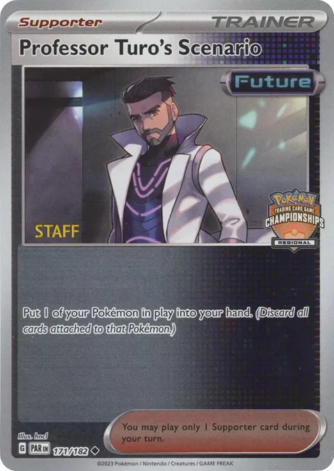 Professor Turo's Scenario - 171/182 Regional Championships [Staff] #177/182 Reverse Holofoil Pokémon card from League & Championship Cards