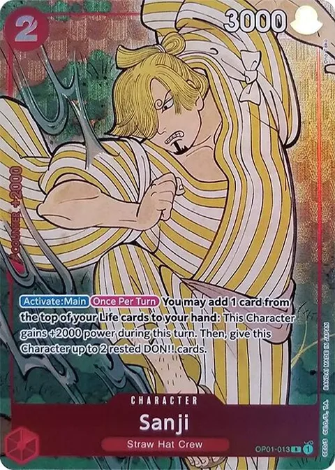Sanji English Version 1st Anniversary Set OP01-013 One Piece card from One Piece Promotion Cards