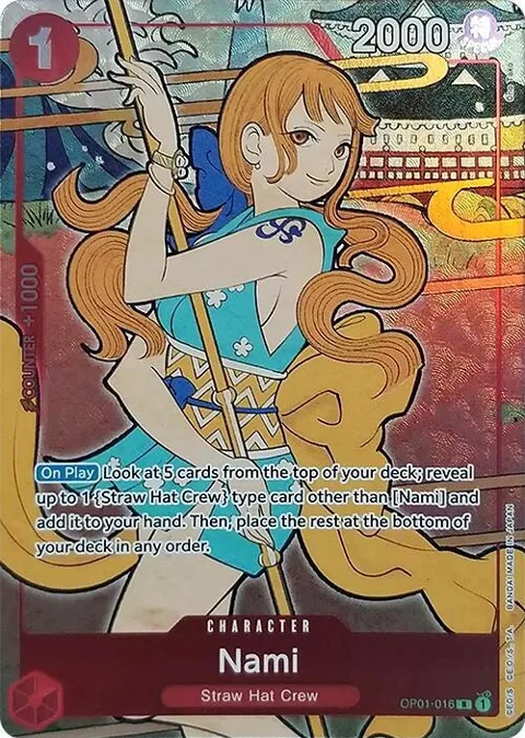 Nami English Version 1st Anniversary Set OP01-016 One Piece card from One Piece Promotion Cards
