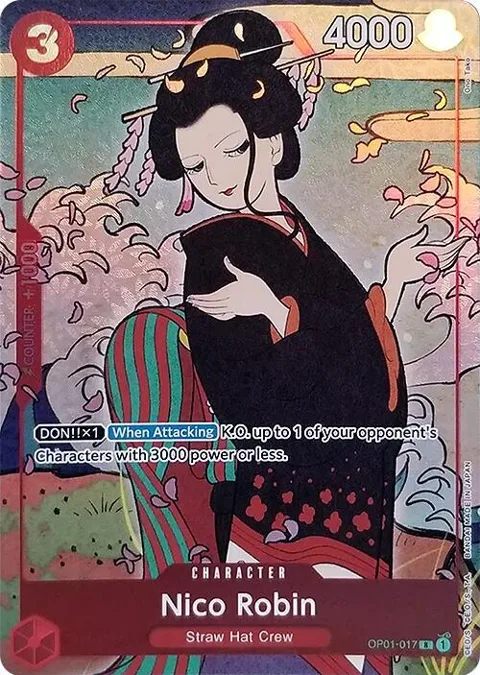 Nico Robin English Version 1st Anniversary Set OP01-017 One Piece card from One Piece Promotion Cards