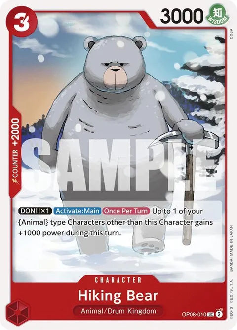 Hiking Bear OP08-010 One Piece card from Two Legends