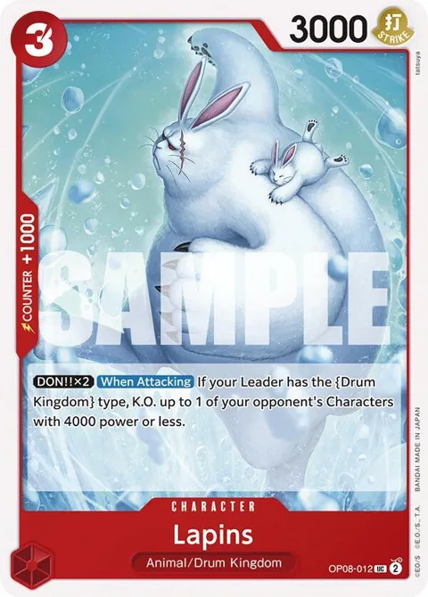Lapins OP08-012 One Piece card from Two Legends