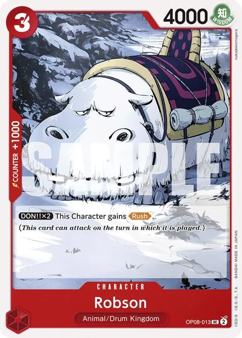 Robson OP08-013 One Piece card from Two Legends
