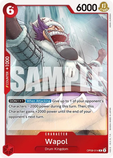 Wapol OP08-014 One Piece card from Two Legends