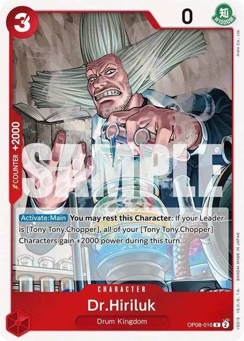 Dr.Hiriluk OP08-016 One Piece card from Two Legends
