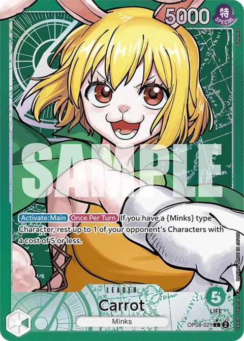 Carrot Alt Art OP08-021 One Piece card from Two Legends